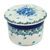 Polish Pottery 4.5" European Butter Crock. Hand made in Poland. Pattern U4992 designed by Maria Starzyk.