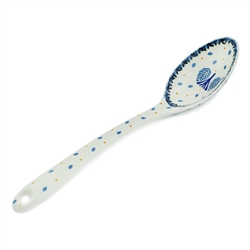 Polish Pottery 13" Serving Spoon. Hand made in Poland. Pattern U4873 designed by Maria Starzyk.