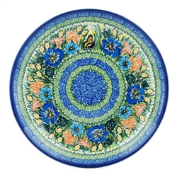 Polish Pottery 10.5" Dinner Plate. Hand made in Poland. Pattern U3751 designed by Jolanta Okraska.