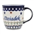 Polish Pottery 12 oz. Dziadek / Grandpa Mug. Hand made in Poland.