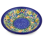 Polish Pottery 8.5" Soup Plate / Bowl. Hand made in Poland. Pattern U1589 designed by Maria Starzyk.