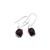 Cherry Amber / Flower Design Silver Dangle Earrings. Oval-shape amber stones set in a.925 sterling silver. Amber earrings on silver hooks. Size is approx 0.8" x 0.25"