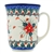 Polish Pottery 16 oz. Bistro Mug. Hand made in Poland. Pattern U5007 designed by Maria Starzyk.