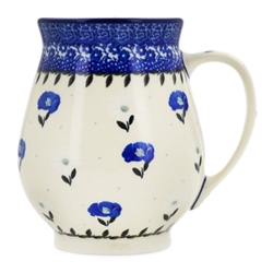 Polish Pottery 16 oz. Mug. Hand made in Poland and artist initialed.