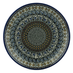 Polish Pottery 10.5" Dinner Plate. Hand made in Poland. Pattern U924 designed by Maryla Iwicka.