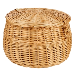 Poland is famous for hand made willow baskets. This is a tradition in areas of the country where willow grows wild and is very much a village and family industry. Beautifully crafted and sturdy, these baskets can last a generation. Size is approx 4" H x 7