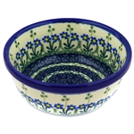 Polish Pottery 6" Cereal/Berry Bowl. Hand made in Poland and artist initialed.