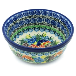 Polish Pottery 6" Cereal/Berry Bowl. Hand made in Poland. Pattern U4083 designed by Maria Starzyk.
