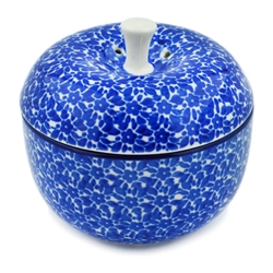 Polish Pottery 4" Apple Baker. Hand made in Poland and artist initialed.