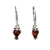 Cognac Amber Sterling Silver Owl Earrings On Hooks. Teardrop-shaped amber stones set in .925 sterling silver. Genuine Baltic amber Size is approx 1" x 0.25"