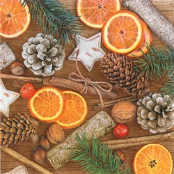 Polish Luncheon Napkins (package of 20) - "Winter Decorations'". Three ply napkins with water based paints used in the printing process.