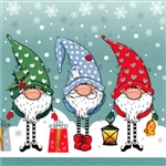 Polish Christmas Luncheon Napkins (package of 20) - 'Funny Gnomes'