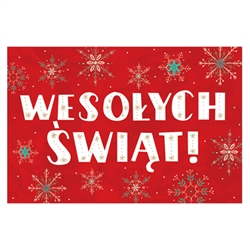 Post Card Inscription:WesoÅ‚ych ÅšwiÄ…t!  translated: Merry Christmas!   post card size 4" x 6" - 10cm x 15cm.