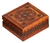 Polish Art Center - The lid of this box features a symmetrical, intricately carved design. Additional designs along the side complete this great looking box. Handmade in Poland's Tatra Mountain region. Size approx 4" x 4" x 1.5".