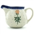 Polish Pottery 8 oz. Creamer. Hand made in Poland and artist initialed.