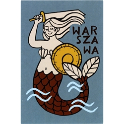 Post Card Inscription: Warszawa post card size 4" x 6" - 10cm x 15cm.