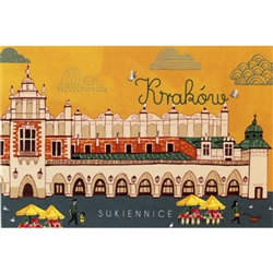 Post Card Inscription: Krakow Sukiennice Dzien post card size 4" x 6" - 10cm x 15cm.