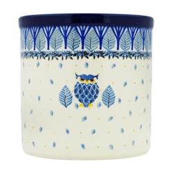 Polish Pottery 6" Utensil Holder. Hand made in Poland. Pattern U4873 designed by Maria Starzyk.
