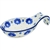 Polish Pottery 7" Spoon Rest. Hand made in Poland and artist initialed.