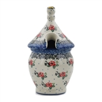 Polish Pottery 7" Honey Jar. Hand made in Poland and artist initialed.