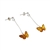 altic Amber Butterfly Earrings. Amber Jewelry  1.5" Long