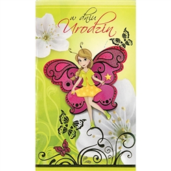 Fun Pop up of a Butterfly/ Fairy! This card is only in Polish language