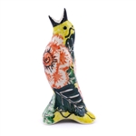 Polish Pottery 4" Pie Bird. Hand made in Poland. Pattern U1472 designed by Maryla Iwicka.