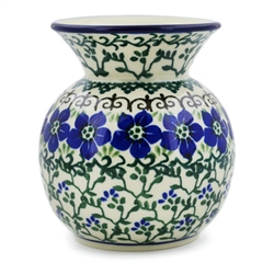 Polish Pottery 4" Bubble Vase. Hand made in Poland and artist initialed.