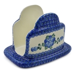 Polish Pottery 6.5" Napkin Holder. Hand made in Poland and artist initialed.