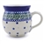 Polish Pottery 11 oz. Bubble Mug. Hand made in Poland and artist initialed.