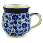 Polish Pottery 11 oz. Bubble Mug. Hand made in Poland and artist initialed.