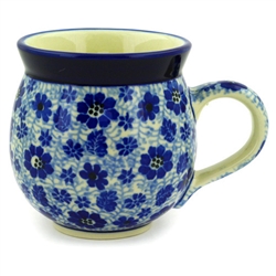 Polish Pottery 11 oz. Bubble Mug. Hand made in Poland and artist initialed.