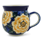 Polish Pottery 11 oz. Bubble Mug. Hand made in Poland. Pattern U1476 designed by Maryla Iwicka.