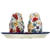 Polish Pottery 7" Salt and Pepper Set. Hand made in Poland. Pattern U4869 designed by Teresa Liana.