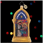 All is calm, all is bright. The peaceful glow of a nativity scene and the Christmas star are captured by this stunning stained-glass motif within a gilded frame.
DIMENSIONS: 5 in (H) x 2.75 in (L) x 1.25 in (W)