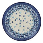 Polish Pottery 8" Dessert Plate. Hand made in Poland and artist initialed.