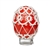 This beautifully designed chicken egg is painted and surrounded in a tatted design. Stand sold separately.