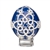 This beautifully designed chicken egg is painted and surrounded in a tatted design. Stand sold separately.