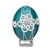 This beautifully designed chicken egg is painted and surrounded in a tatted design. Stand sold separately.