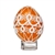 This beautifully designed chicken egg is painted and surrounded in a tatted design. Stand sold separately.