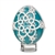 This beautifully designed chicken egg is painted and surrounded in a tatted design. Stand sold separately.