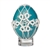 This beautifully designed chicken egg is painted and surrounded in a tatted design. Stand sold separately.