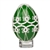 This beautifully designed chicken egg is painted and surrounded in a tatted design. Stand sold separately.