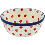 Polish Pottery 6" Cereal/Berry Bowl. Hand made in Poland and artist initialed.