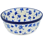 Polish Pottery 6" Cereal/Berry Bowl. Hand made in Poland and artist initialed.