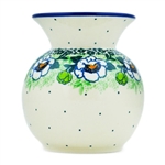 Polish Pottery 4" Bubble Vase. Hand made in Poland and artist initialed.