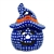 Polish Pottery 10" Pumpkin Jack-O'Lantern. Hand made in Poland and artist initialed.