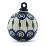 Polish Pottery 4" Christmas Ornament. Hand made in Poland.