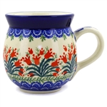 Polish Pottery 16 oz. Bubble Mug. Hand made in Poland and artist initialed.