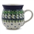 Polish Pottery 16 oz. Bubble Mug. Hand made in Poland. Pattern U4931 designed by Teresa Liana.